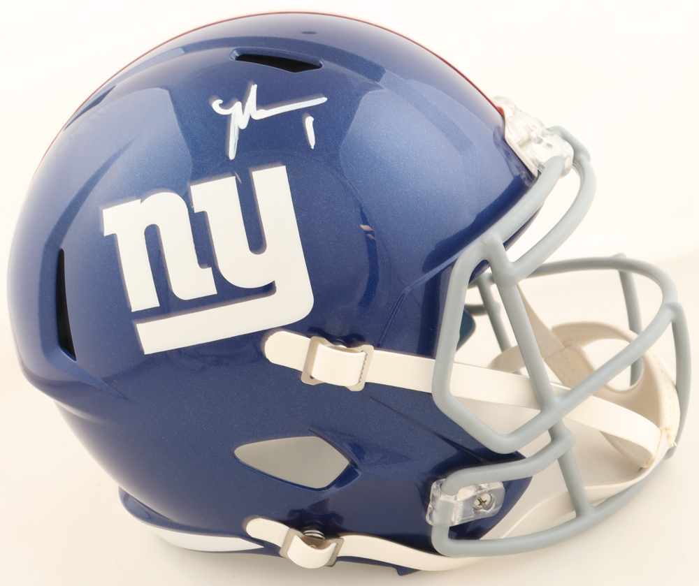 Malik Nabers Signed Giants Full-Size Speed Helmet (Fanatics) at PristineAuction.com Malik Nabers Signed Giants Full-Size Speed Helmet (Fanatics) at PristineAuction.com