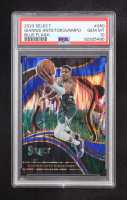 Giannis Antetokounmpo 2023-24 Select Prizms Blue Flash #260 #44/99 (PSA 10) at PristineAuction.com