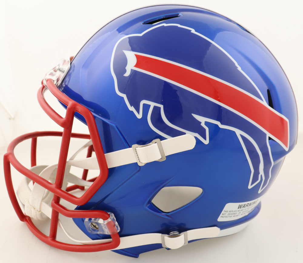 Thurman Thomas Signed Bills Full-Size Authentic On-Field Flash Alternate Speed Helmet (Beckett) at PristineAuction.com Thurman Thomas Signed Bills Full-Size Authentic On-Field Flash Alternate Speed Helmet (Beckett) at PristineAuction.com
