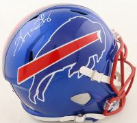 Thurman Thomas Signed Bills Full-Size Authentic On-Field Flash Alternate Speed Helmet (Beckett) at PristineAuction.com