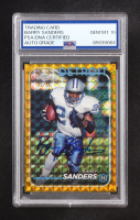 Barry Sanders Signed 2024 Topps Chrome Gold Geometric Refractors #67 #30/50 (PSA | Auto 10) at PristineAuction.com