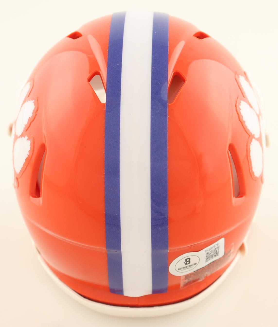Travis Etienne Signed Clemson Tigers Speed Mini Helmet Inscribed "2018 Natl Champ!" (Beckett) at PristineAuction.com Travis Etienne Signed Clemson Tigers Speed Mini Helmet Inscribed "2018 Natl Champ!" (Beckett) at PristineAuction.com