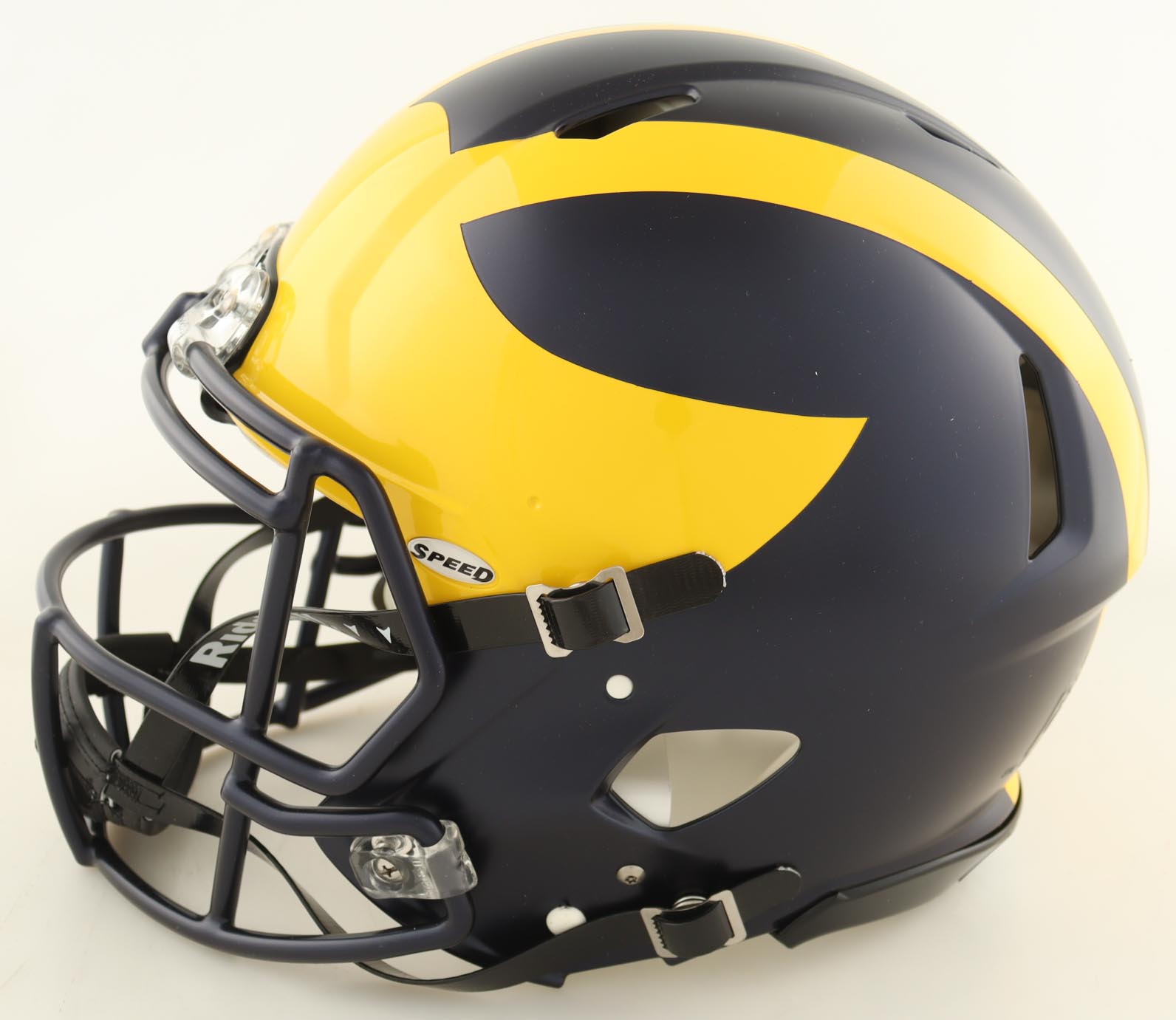 2023 Michigan Wolverines Full-Size Authentic On-Field Speed Helmet Team-Signed by (17) with J.J. McCarthy, Blake Corum, Roman Wilson, Colston Loveland Inscribed "Go Blue 15-0" & "23 Champs!" (Beckett) at PristineAuction.com 2023 Michigan Wolverines Full-Size Authentic On-Field Speed Helmet Team-Signed by (17) with J.J. McCarthy, Blake Corum, Roman Wilson, Colston Loveland Inscribed "Go Blue 15-0" & "23 Champs!" (Beckett) at PristineAuction.com