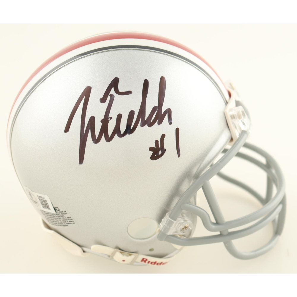 Justin Fields Signed Ohio State Buckeyes Mini Helmet (Beckett) at PristineAuction.com