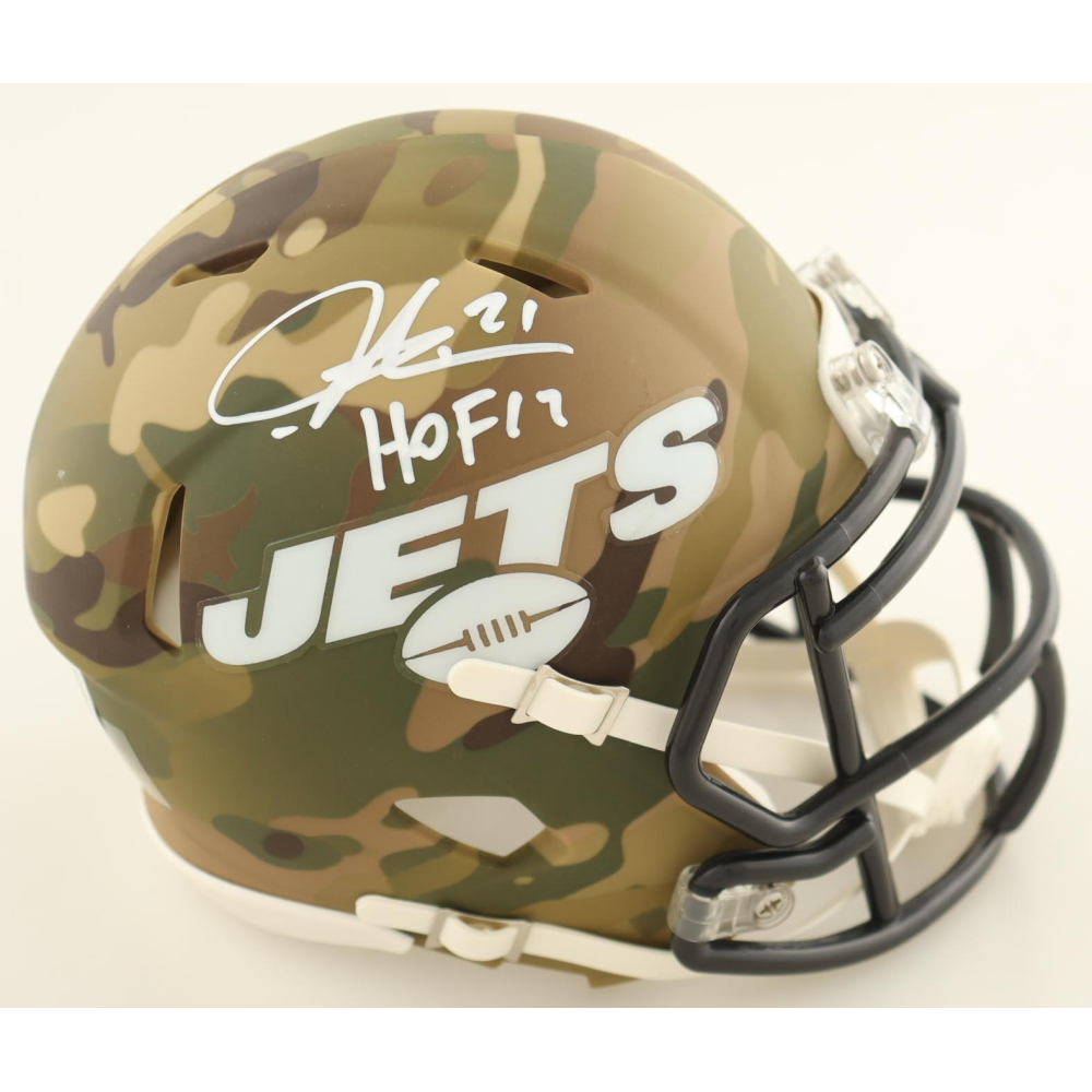LaDainian Tomlinson Signed Jets Camo Alternate Speed Mini Helmet Inscribed "HOF 17" (Beckett) at PristineAuction.com