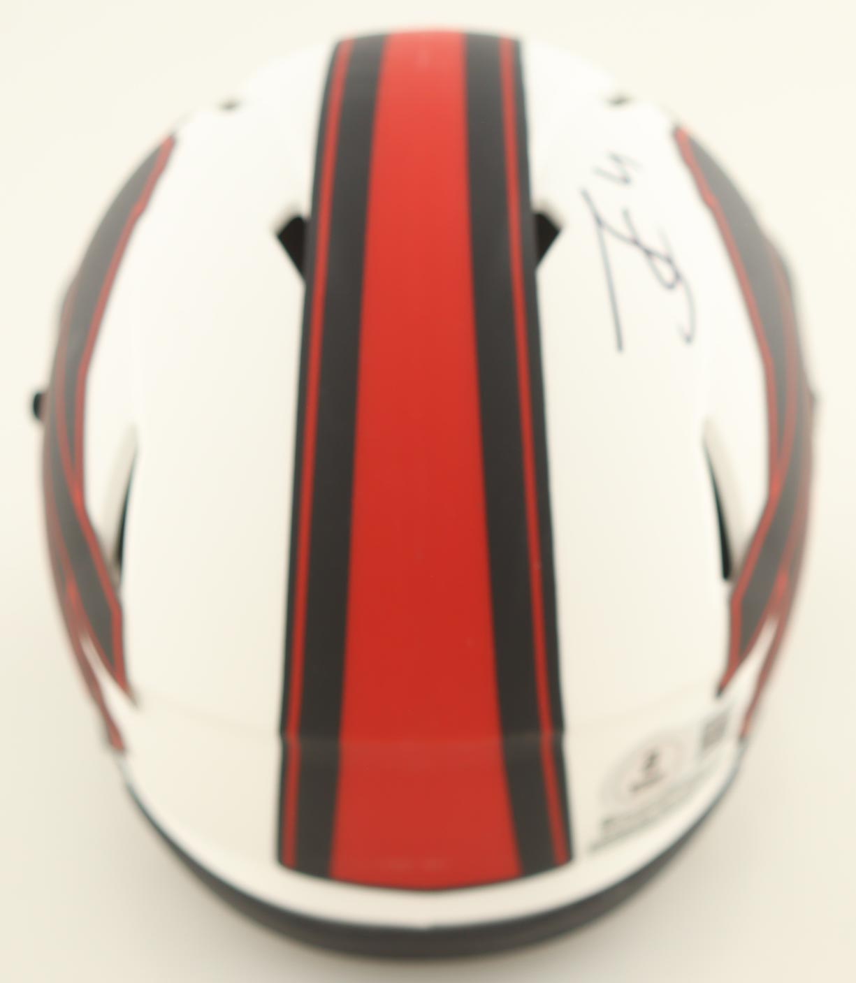 James Cook Signed Bills Lunar Eclipse Alternate Speed Mini Helmet (Beckett) at PristineAuction.com James Cook Signed Bills Lunar Eclipse Alternate Speed Mini Helmet (Beckett) at PristineAuction.com