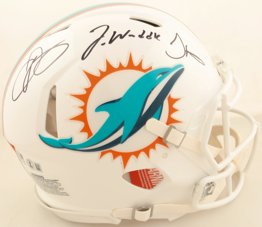 Jaylen Waddle, Odell Beckham Jr., & Tyreek Hill Signed Dolphins Full-Size Authentic On-Field Speed Helmet (Fanatics & Beckett) at PristineAuction.com Jaylen Waddle, Odell Beckham Jr., & Tyreek Hill Signed Dolphins Full-Size Authentic On-Field Speed Helmet (Fanatics & Beckett) at PristineAuction.com