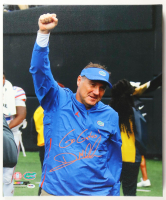 Dan Mullen Signed Florida Gators 20x20 Print on Canvas Inscribed "Go Gators!" (PSA) at PristineAuction.com