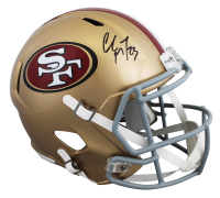 Christian McCaffrey Signed 49ers Full-Size Speed Helmet (Fanatics) at PristineAuction.com