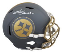 Mel Blount Signed Steelers Full-Size Slate Alternate Speed Helmet (Beckett) at PristineAuction.com
