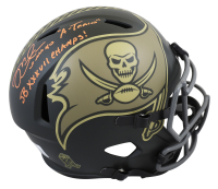 Mike Alstott Signed Buccaneers Full-Size Salute to Service Alternate Speed Helmet Inscribed "A-Train" & "SB XXXVII Champs!" Beckett) at PristineAuction.com