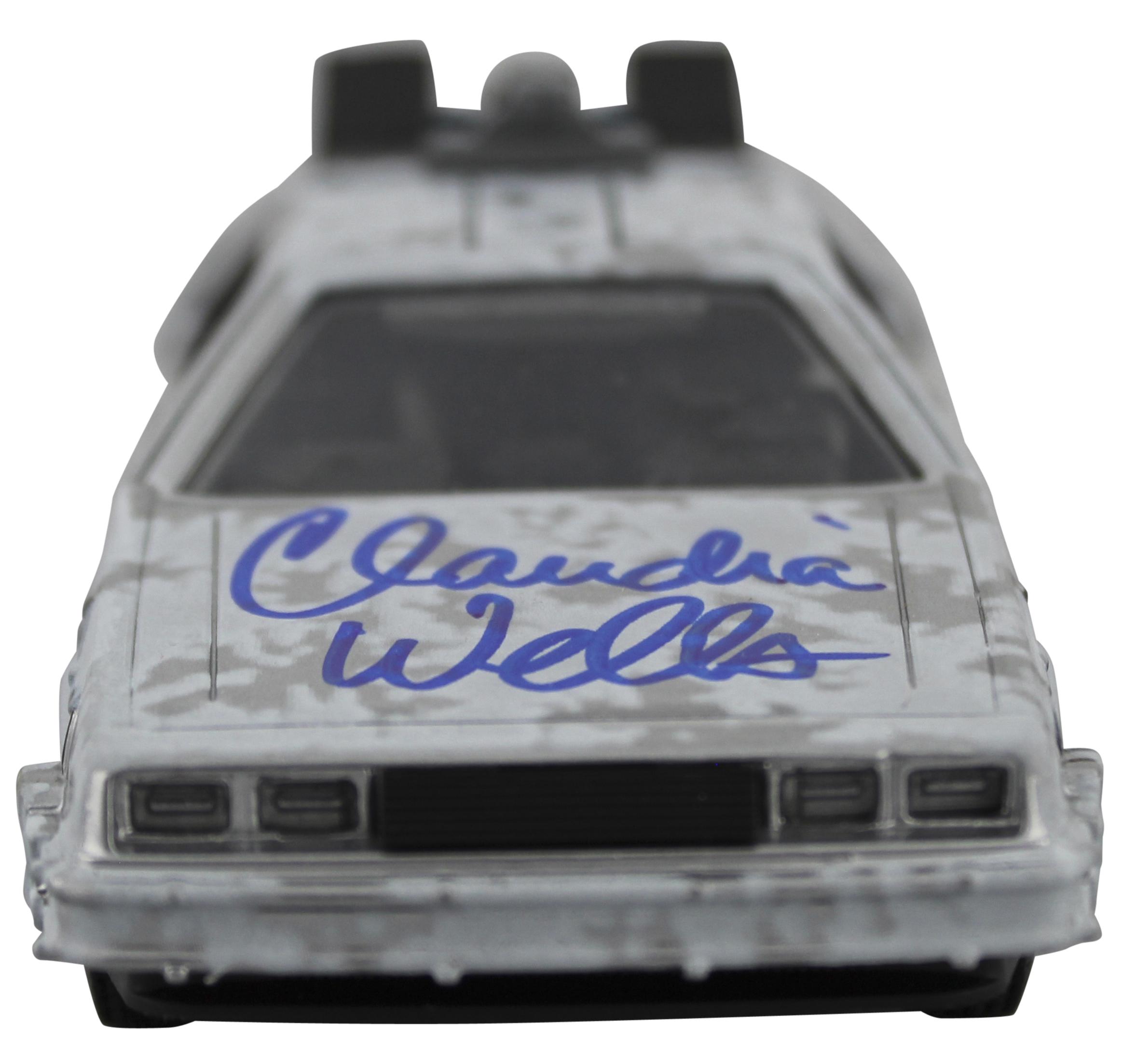 Claudia Wells Signed "Back to the Future" DeLorean Time Machine 1:32 Scale Die-Cast Car (Beckett) at PristineAuction.com Claudia Wells Signed "Back to the Future" DeLorean Time Machine 1:32 Scale Die-Cast Car (Beckett) at PristineAuction.com