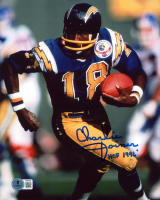 Charlie Joiner Signed Chargers 8x10 Photo Inscribed "HOF 1996" (Beckett) at PristineAuction.com