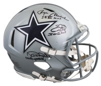 Emmitt Smith, Roger Staubach, & Randy White Signed Cowboys Full-Size Authentic On-Field Speed Helmet Inscribed "SB XXVIII MVP", "SB VI MVP" & "CoMVP SB XII" (Beckett) at PristineAuction.com