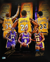 Magic Johnson & Shaquille O'Neal Signed Lakers 16x20 Photo (Beckett) at PristineAuction.com
