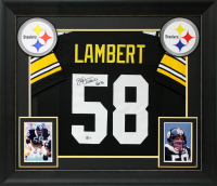 Jack Lambert Signed Custom Framed Jersey Inscribed "HOF 90" (Beckett) at PristineAuction.com
