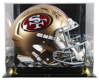 Christian McCaffrey & Brock Purdy Signed 49ers Full-Size Authentic On-Field Speed Helmet with Display Case (Fanatics) at PristineAuction.com