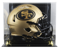 Christian McCaffrey Signed 49ers Full-Size Authentic On-Field Rave Alternate Speed Helmet with Display Case (Fanatics) at PristineAuction.com