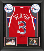 Allen Iverson Signed 76ers Custom Framed Mitchell & Ness Authentic Jersey (Beckett) at PristineAuction.com