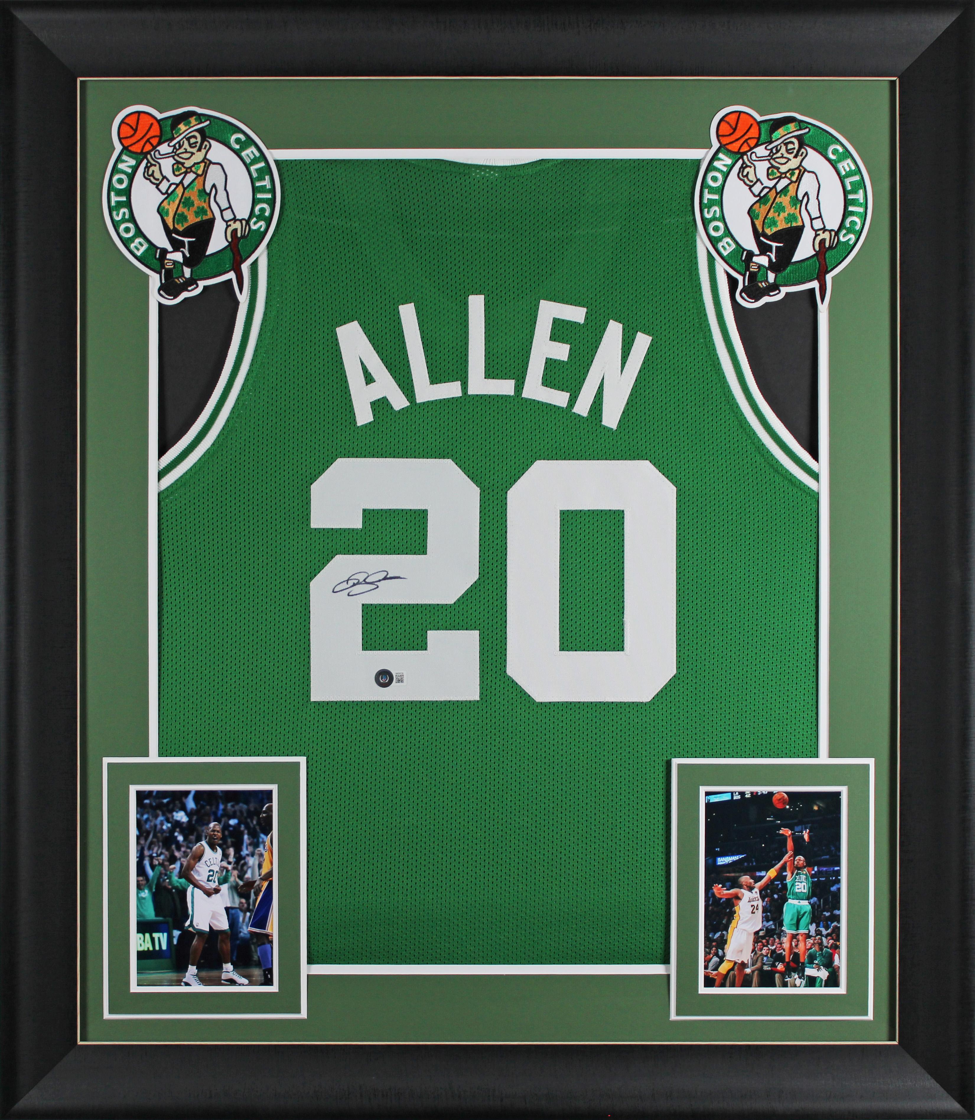 Ray Allen Signed Custom Framed Jersey (Beckett) at PristineAuction.com Ray Allen Signed Custom Framed Jersey (Beckett) at PristineAuction.com