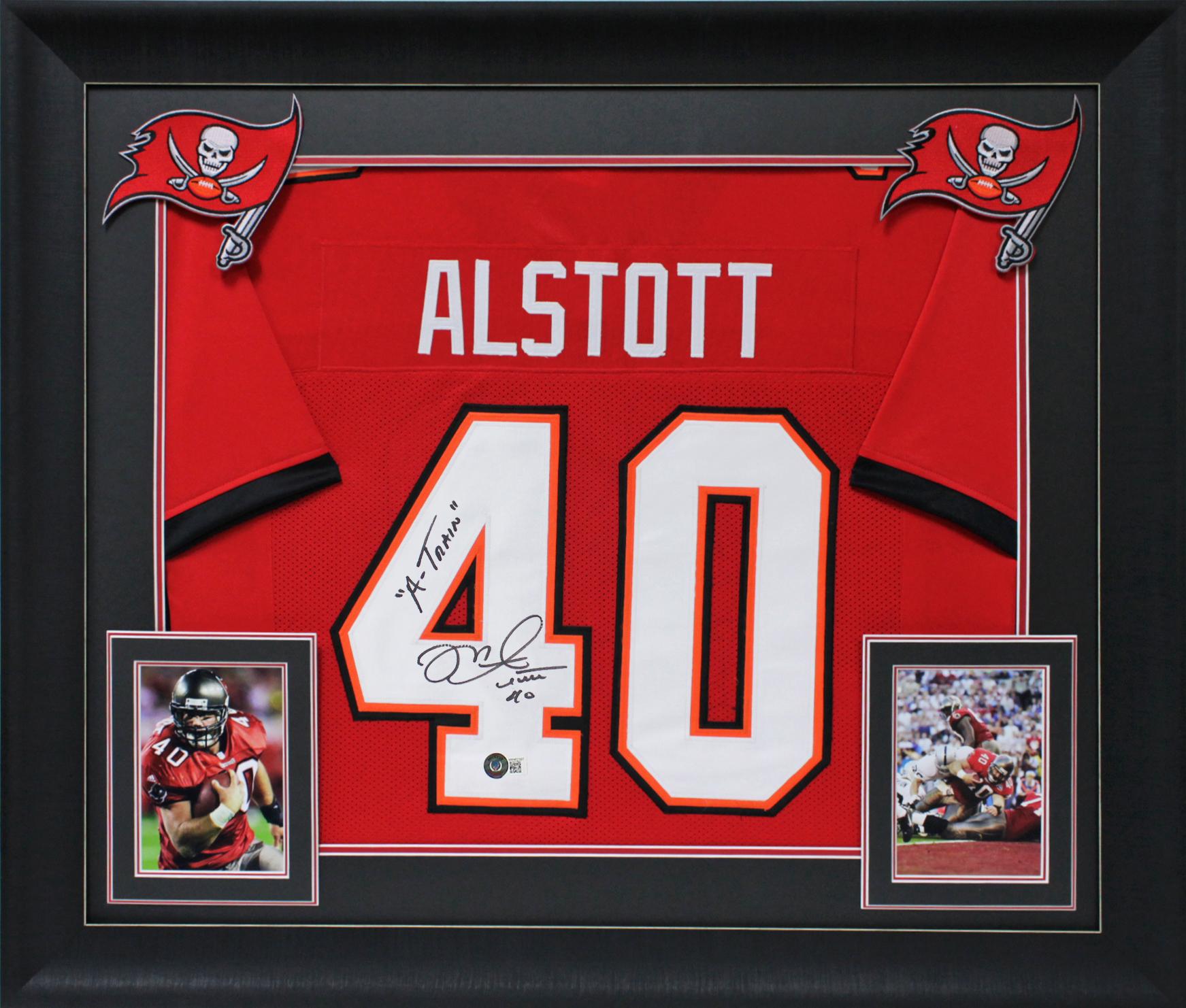 Mike Alstott Signed Custom Framed Jersey Inscribed "A-Train" (Beckett) at PristineAuction.com Mike Alstott Signed Custom Framed Jersey Inscribed "A-Train" (Beckett) at PristineAuction.com