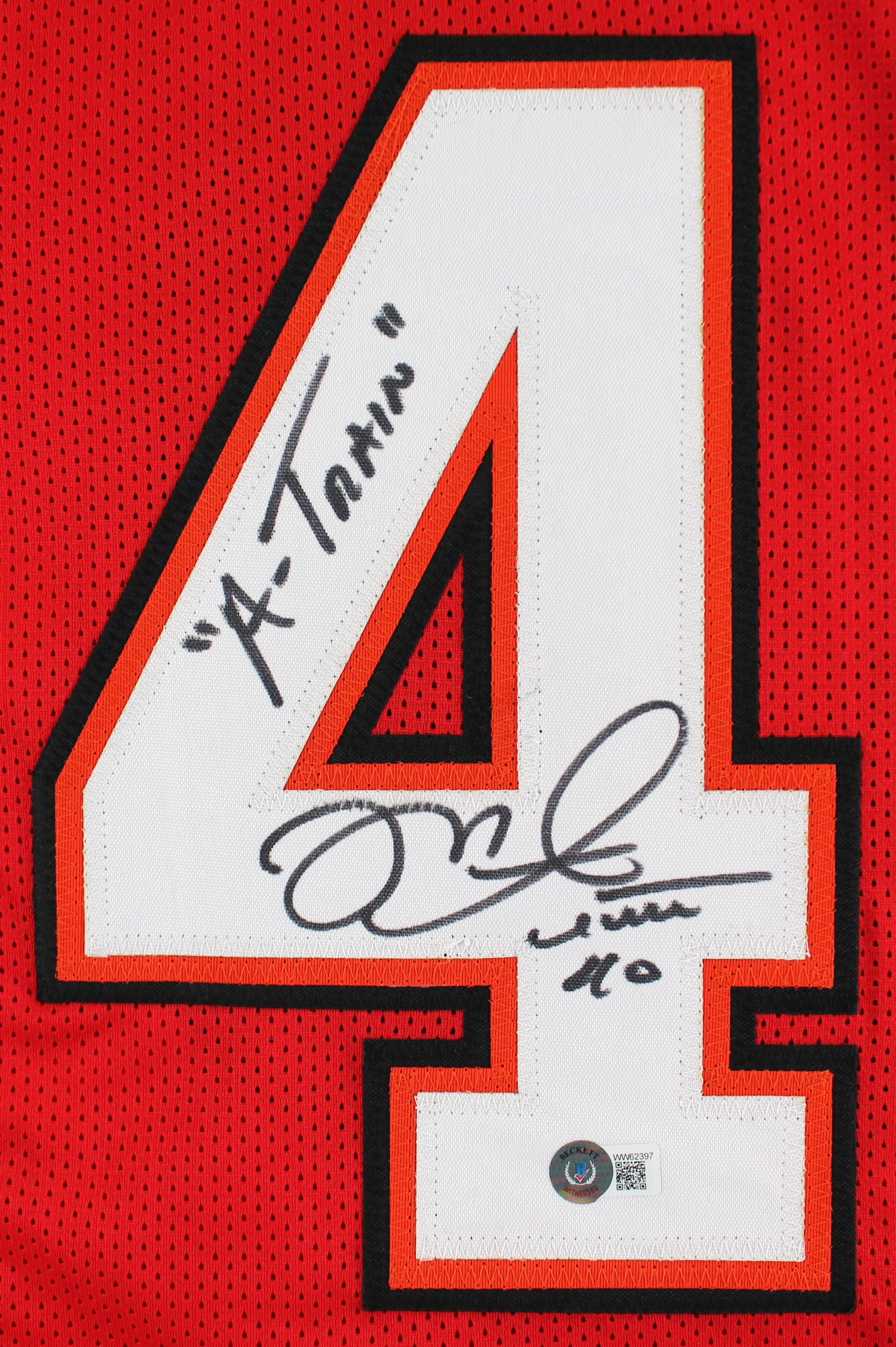 Mike Alstott Signed Custom Framed Jersey Inscribed "A-Train" (Beckett) at PristineAuction.com Mike Alstott Signed Custom Framed Jersey Inscribed "A-Train" (Beckett) at PristineAuction.com