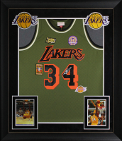 Shaquille O'Neal Signed Lakers Custom Framed Mitchell & Ness Authentic Jersey (Beckett) at PristineAuction.com