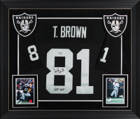 Tim Brown Signed Raiders Custom Framed Mitchell & Ness Authentic Jersey Inscribed "HOF 2015" (Fanatics) at PristineAuction.com