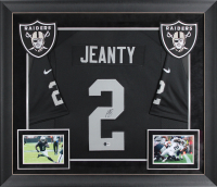 Ashton Jeanty Signed Raiders Custom Framed Nike Authentic Jersey (Beckett) at PristineAuction.com