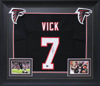 Michael Vick Signed Custom Framed Jersey (Beckett) at PristineAuction.com