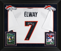 John Elway Signed Broncos Custom Framed Mitchell & Ness Authentic Jersey Inscribed "HOF 04" (Beckett) at PristineAuction.com