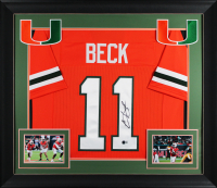 Carson Beck Signed Custom Framed Jersey (Beckett) at PristineAuction.com