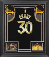 Stephen Curry Signed Warriors Custom Framed Nike Authentic Jersey (Beckett) at PristineAuction.com