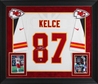 Travis Kelce Signed Chiefs Custom Framed Nike Authentic Jersey (Beckett) at PristineAuction.com