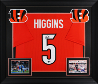 Tee Higgins Signed Custom Framed Jersey (Beckett) at PristineAuction.com