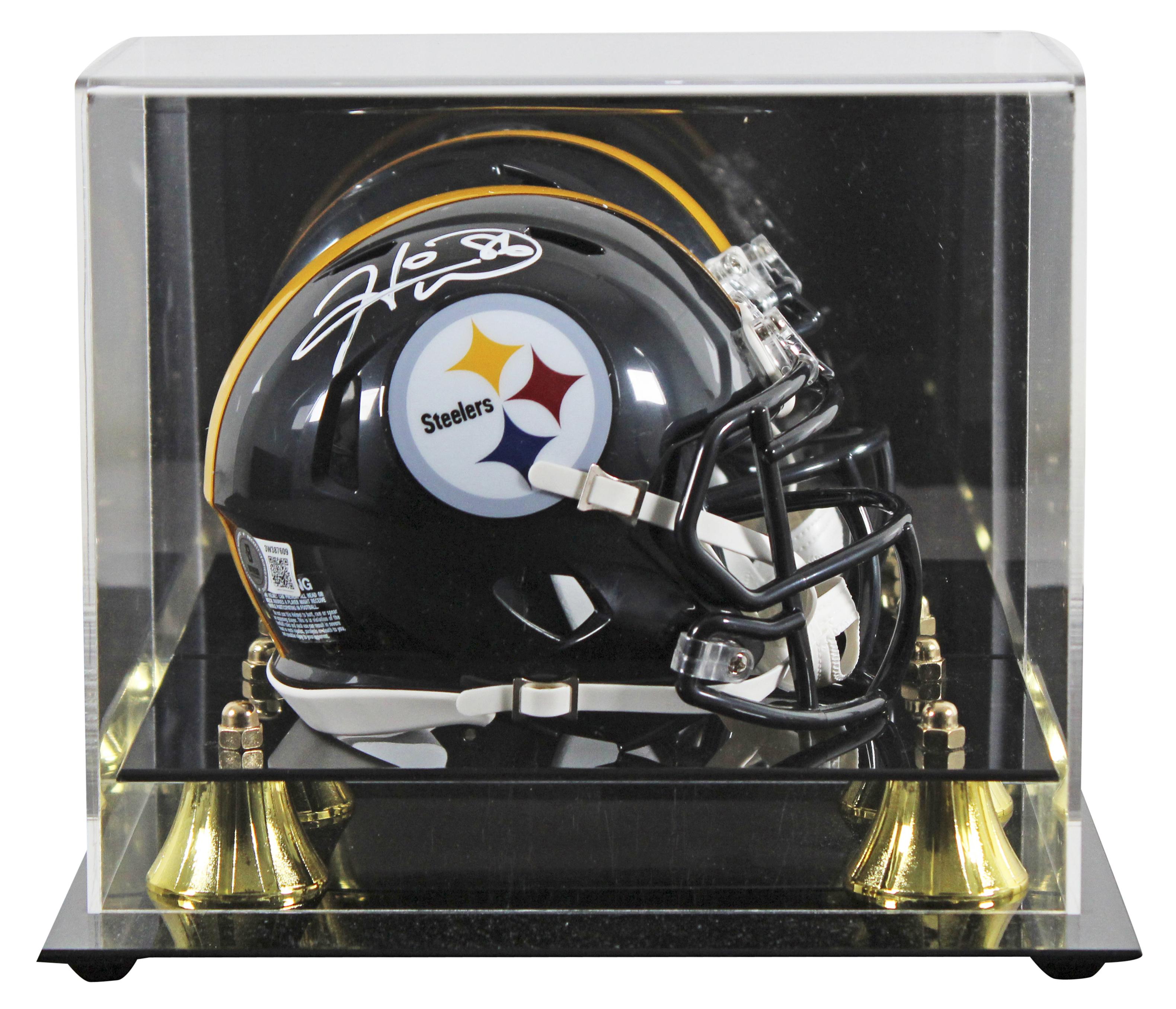 Hines Ward Signed Steelers Speed Mini Helmet with Display Case (Beckett) at PristineAuction.com Hines Ward Signed Steelers Speed Mini Helmet with Display Case (Beckett) at PristineAuction.com