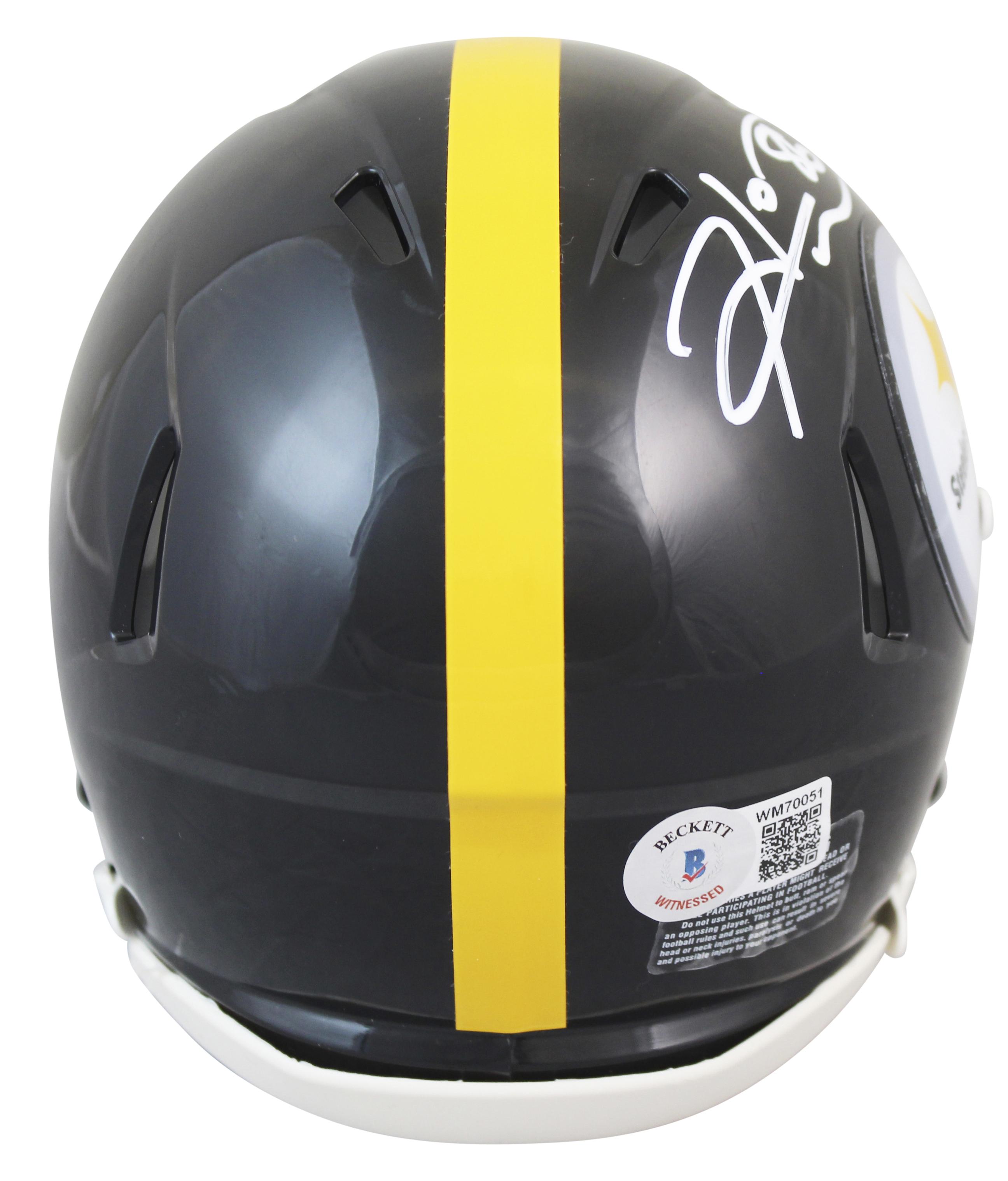 Hines Ward Signed Steelers Speed Mini Helmet with Display Case (Beckett) at PristineAuction.com Hines Ward Signed Steelers Speed Mini Helmet with Display Case (Beckett) at PristineAuction.com