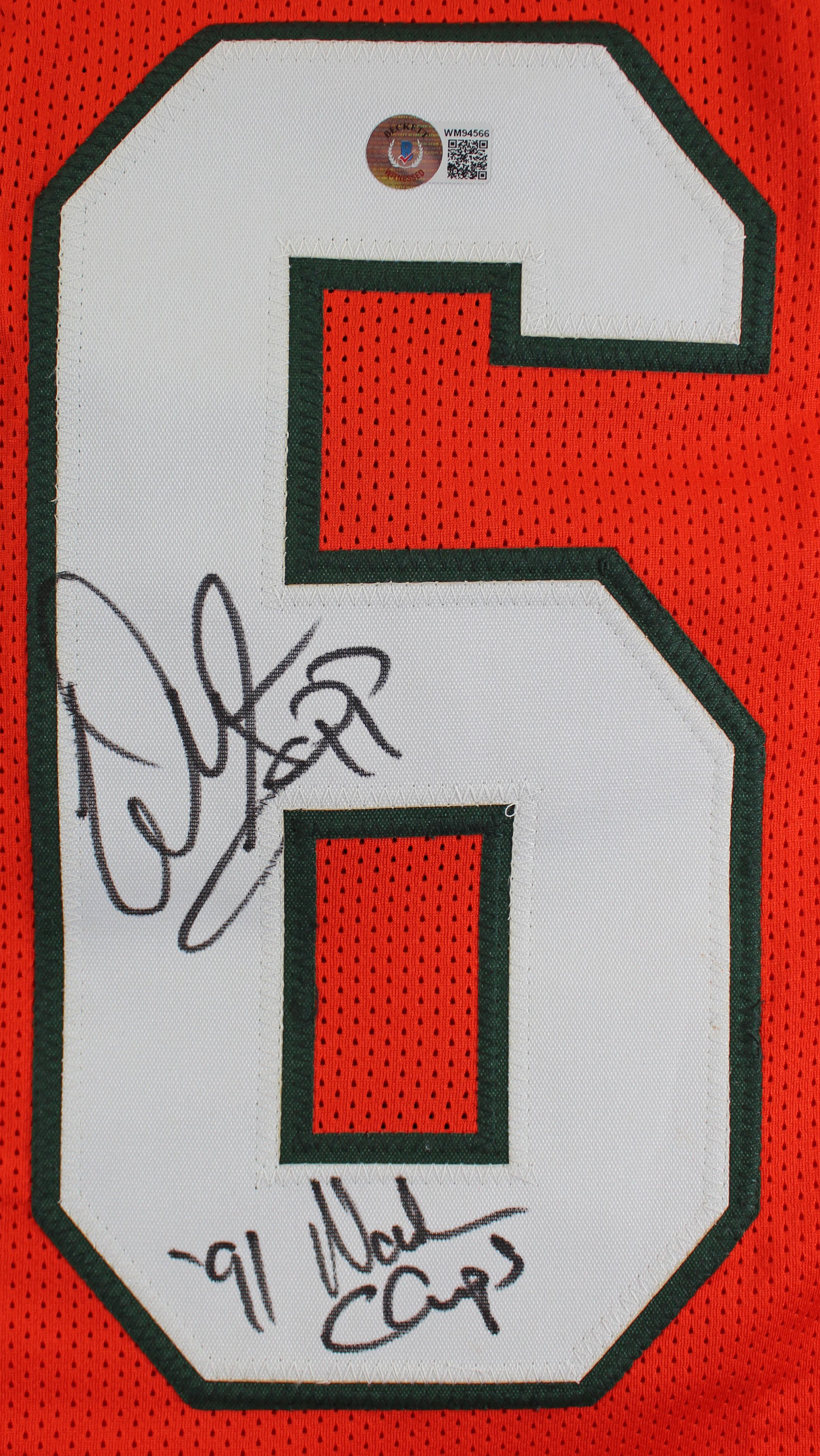 Warren Sapp Signed Custom Framed Jersey Inscribed "91 National Champs" (Beckett) at PristineAuction.com Warren Sapp Signed Custom Framed Jersey Inscribed "91 National Champs" (Beckett) at PristineAuction.com