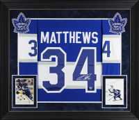 Auston Matthews Signed Maple Leafs Custom Framed Mitchell & Ness Authentic Jersey (Fanatics) at PristineAuction.com