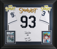 "The Sandlot" Custom Framed Jersey Signed By (7) with Patrick Renna, Tom Guiry, Chauncey Leopardi (Beckett) at PristineAuction.com