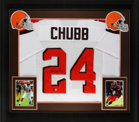 Nick Chubb Signed Custom Framed Jersey (Beckett) at PristineAuction.com