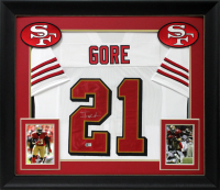 Frank Gore Signed Custom Framed Jersey (Beckett) at PristineAuction.com