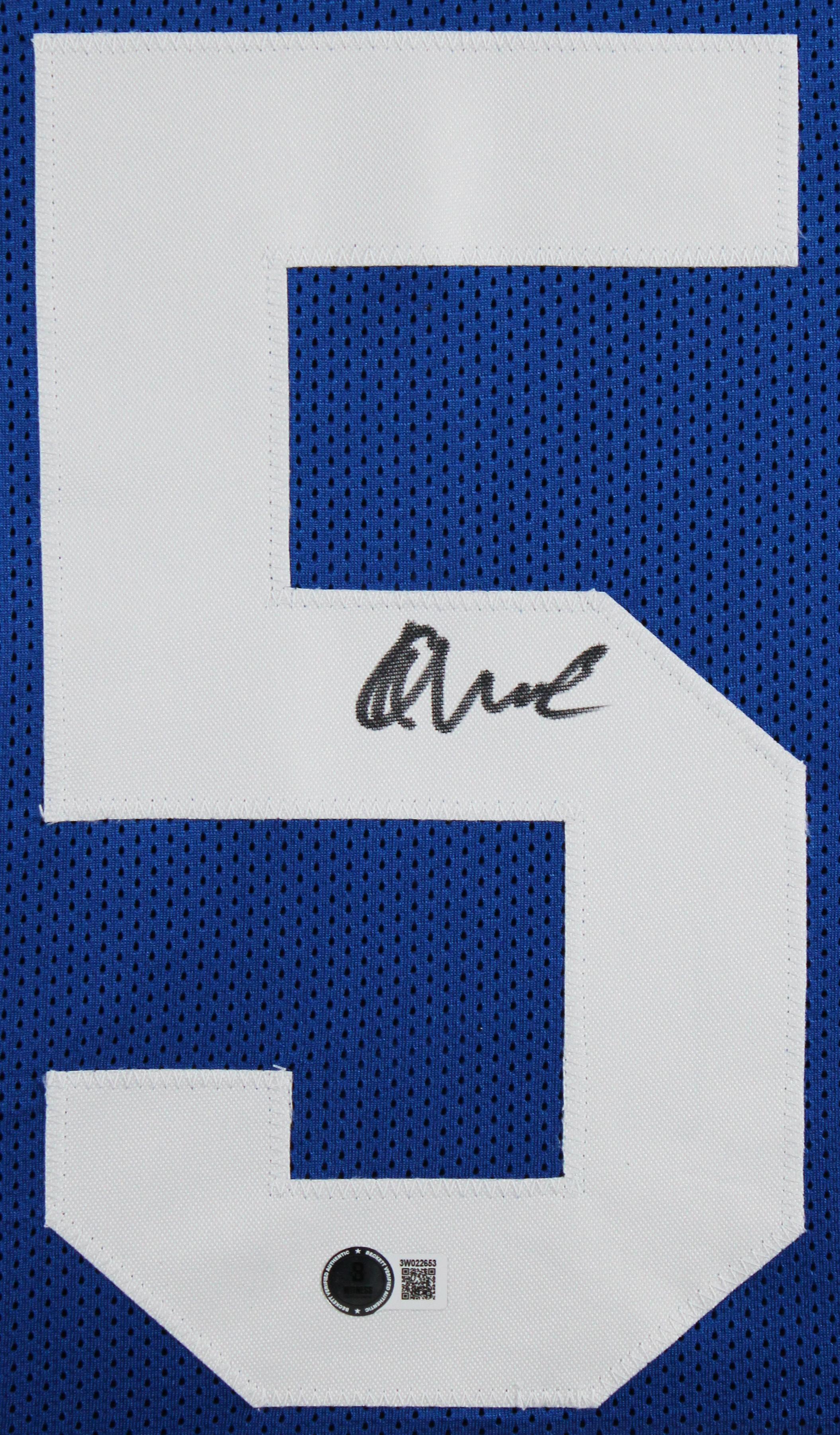 Abdul Carter Signed Custom Framed Jersey (Beckett) at PristineAuction.com Abdul Carter Signed Custom Framed Jersey (Beckett) at PristineAuction.com