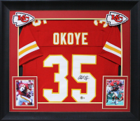 Christian Okoye Signed Custom Framed Jersey (Beckett) at PristineAuction.com