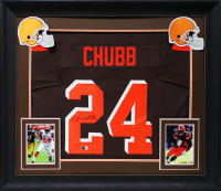 Nick Chubb Signed Custom Framed Jersey (Beckett) at PristineAuction.com