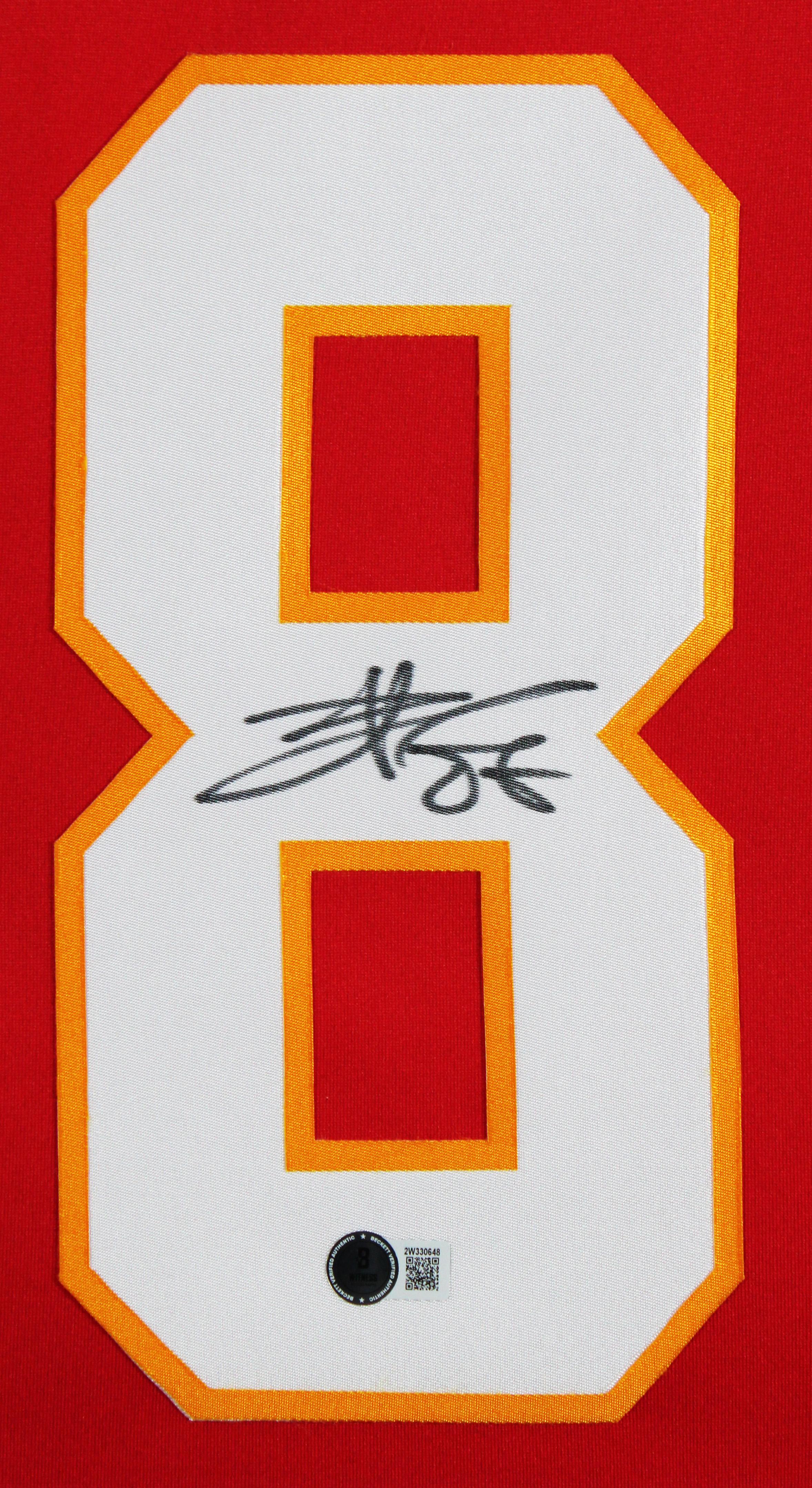 Travis Kelce Signed Chiefs Custom Framed Nike Authentic Jersey (Beckett) at PristineAuction.com Travis Kelce Signed Chiefs Custom Framed Nike Authentic Jersey (Beckett) at PristineAuction.com