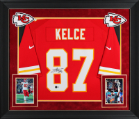 Travis Kelce Signed Chiefs Custom Framed Nike Authentic Jersey (Beckett) at PristineAuction.com