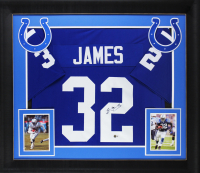 Edgerrin James Signed Custom Framed Jersey (Beckett) at PristineAuction.com