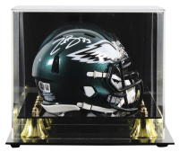 Zack Baun Signed Eagles Speed Mini Helmet with Display Case (Beckett) at PristineAuction.com