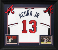 Ronald Acuna Jr. Signed Custom Framed Jersey (JSA) at PristineAuction.com